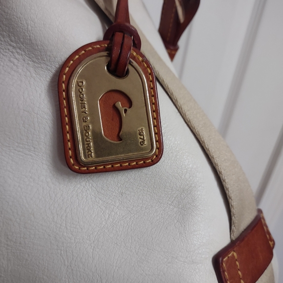 Dooney & Bourke Shoulder Bag White/Brown LG * BLACK FRIDAY SPECIAL - Picture 3 of 16
